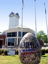 Memphis Visitors Centre Tennessee USA by the Mississippi River and the Dolly Parton Bridge